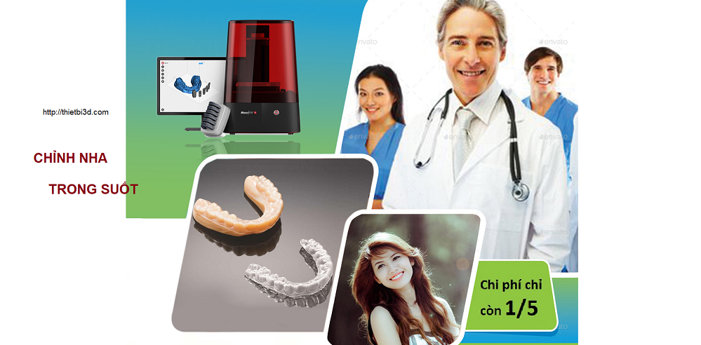 Sử dụng máy in 3D trong chỉnh nha trong suốt